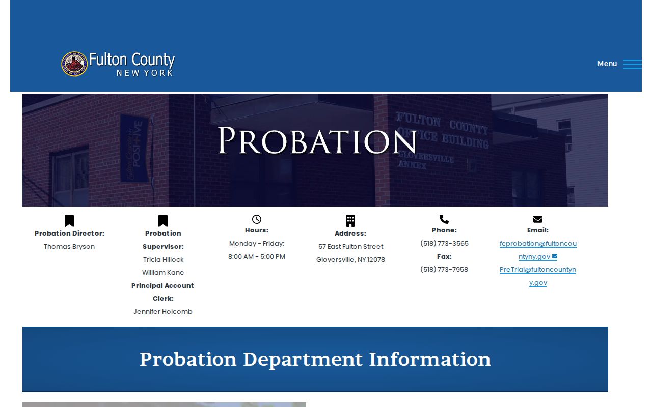 Fulton County probation records and official programs page