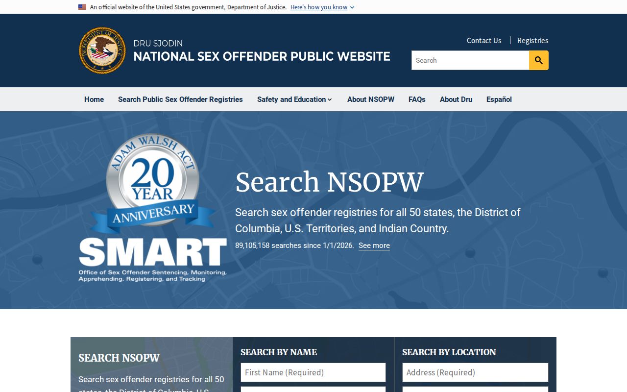 Fulton County sex offender registry check using the national NSOPW search